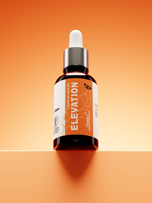 Elevation Beauty Vitamin C and Hyaluronic Serum bottle